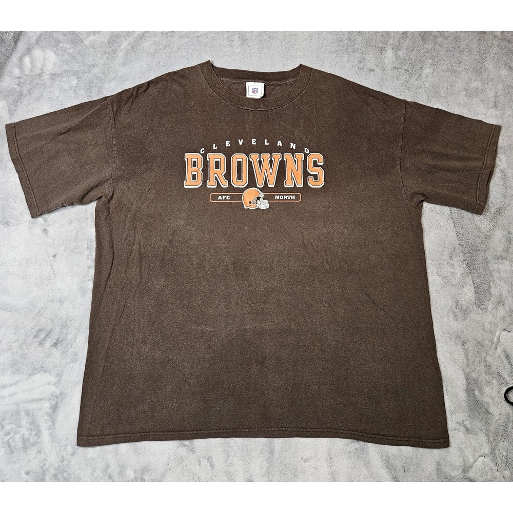 Vintage Cleveland Browns T Shirt Men's 2XL Brown NFL Football Graphic Tee Retro